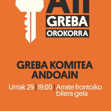 Greba komitearen deialdia Andoainen