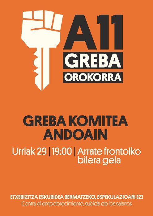 Greba komitearen deialdia Andoainen