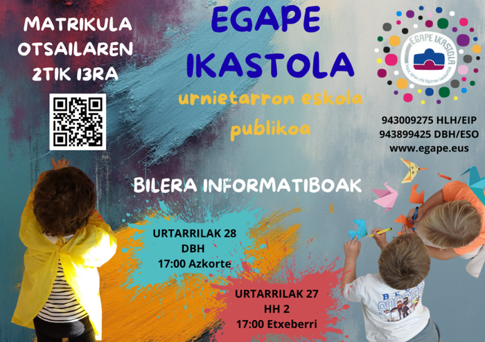 ATE IREKIAK ETA BILERA INFORMATIBOAK EGAPE IKASTOLAN