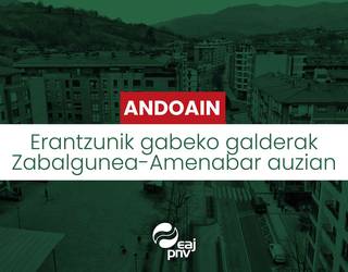 Andoain: erantzunik gabe geratzen diren galderak Zabalgunea-Amenabar auzian