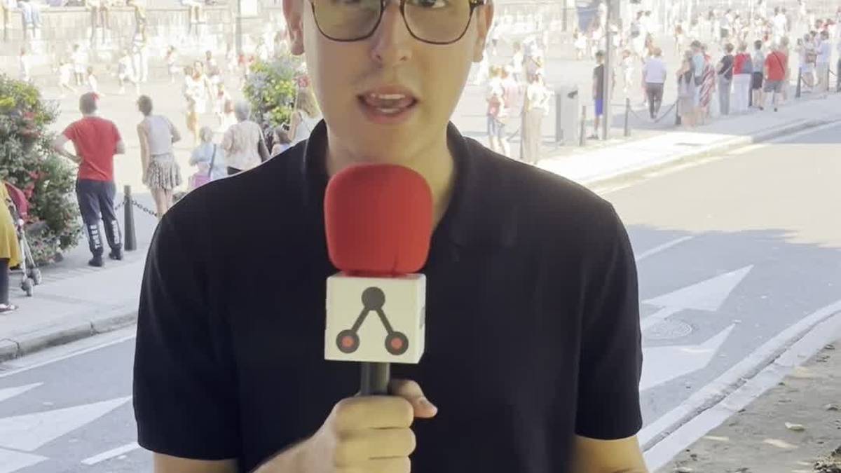 Haur entzierroa Goikoplazan, San Fermin egunez