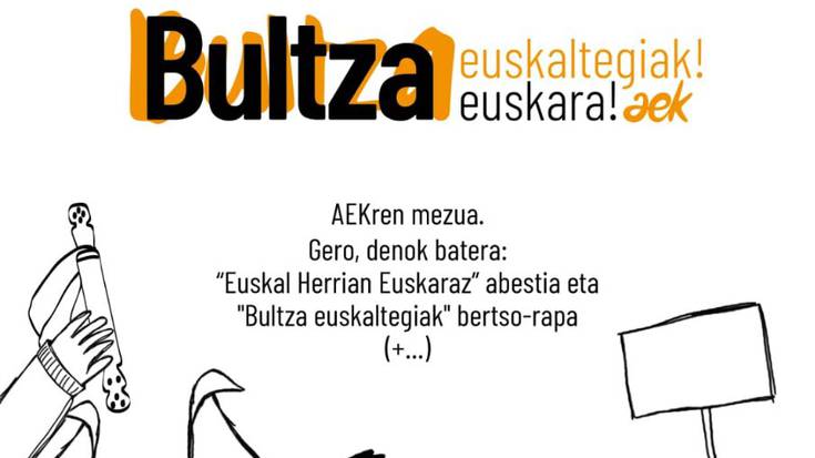 Urnietako AEK-k euskaltegien alde egiteko deia luzatu die herritarrei