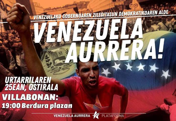 Venezuelako estatu kolpearen aurkako elkarretaratzea, arratsaldean
