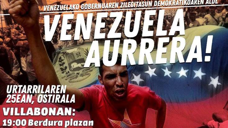 Venezuelako estatu kolpearen aurkako elkarretaratzea, arratsaldean
