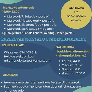Sukaldaritza ikastaroa