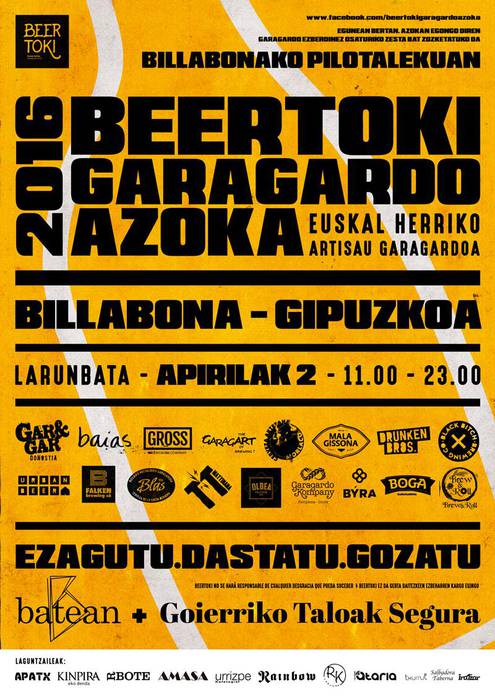 Beer Toki, Euskal Herriko Garagardo Artisauen Azoka, apirilaren 2an