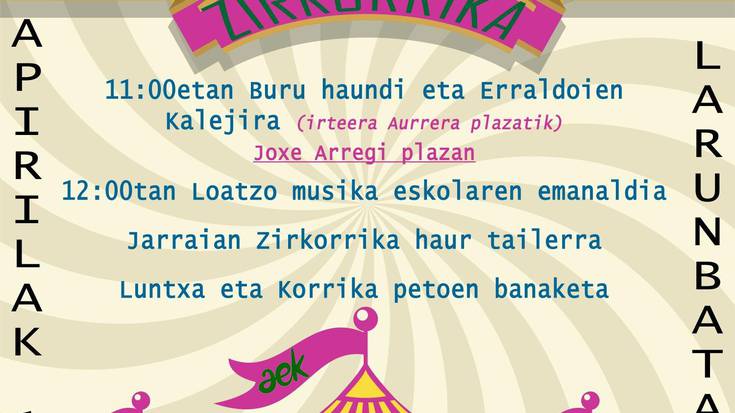 Zirkorrika Zizurkilen, larunbatean