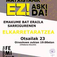 Lurgatz taldeak deitutako elkarretaratzea, azken erailketa matxista salatzeko