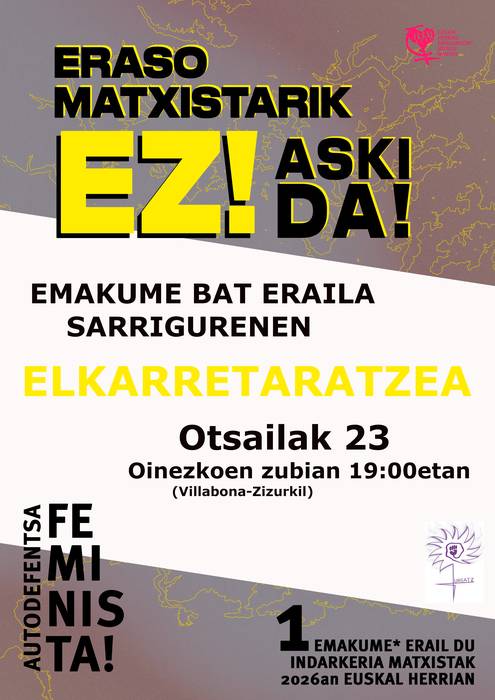 Lurgatz taldeak deitutako elkarretaratzea, azken erailketa matxista salatzeko