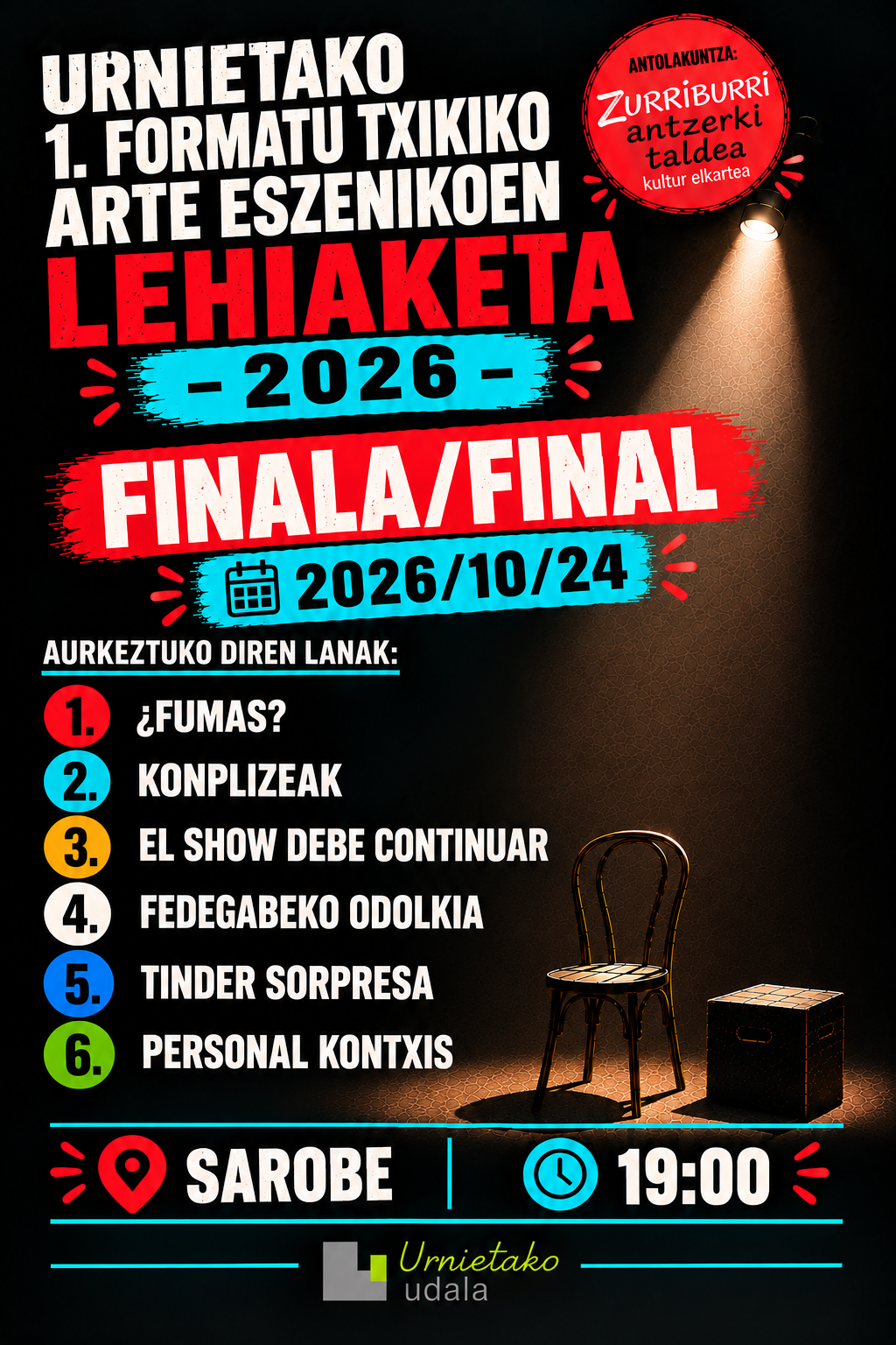 Sei finalisten artean artean erabakiko da irabazlea