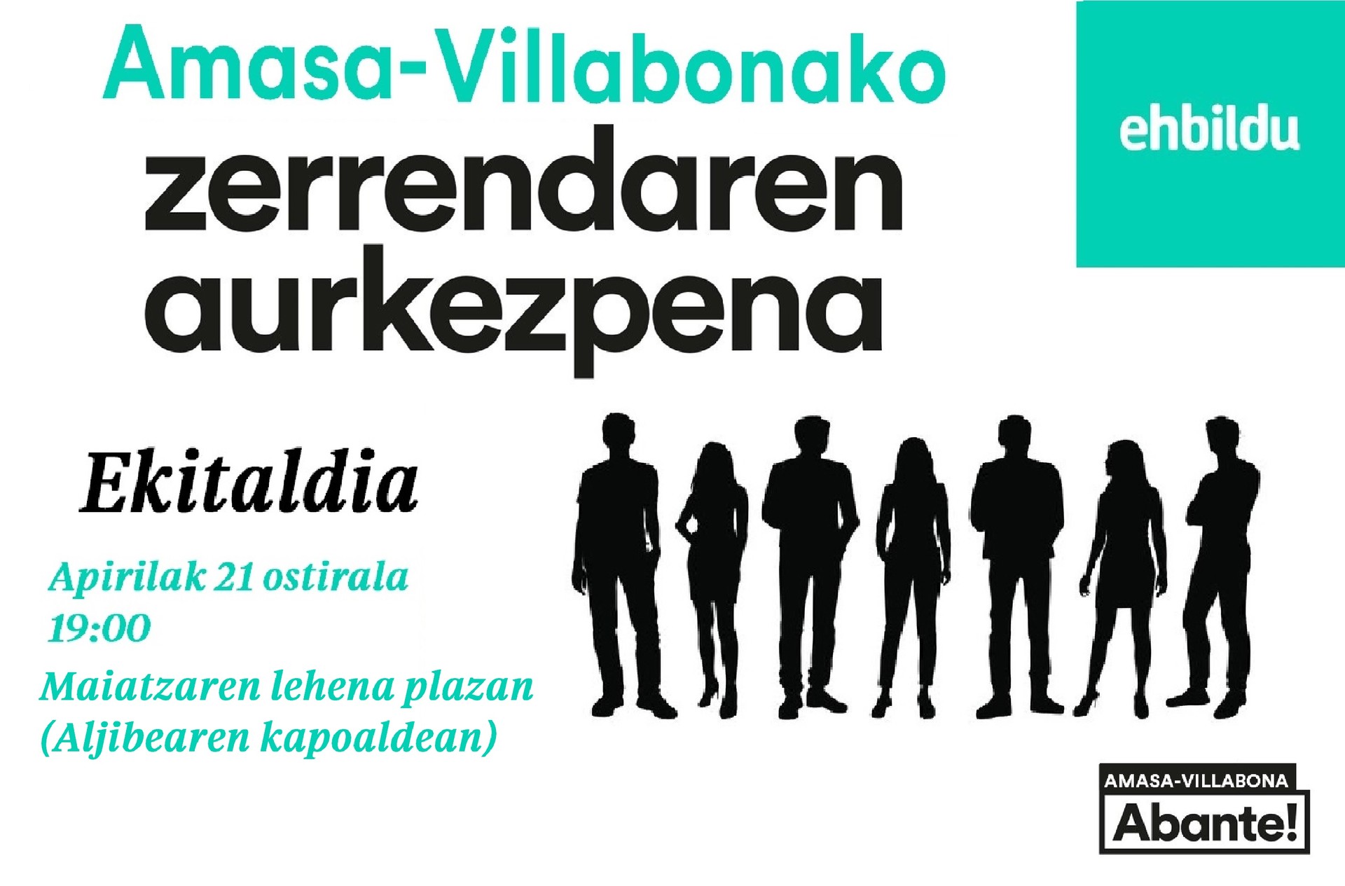 Hautagai zerrendaren aurkezpen ekitaldia, ostiralean 19:00etan
