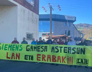 Siemens Gamesaren aldi baterako erregulazio espedienteak Asteasuko lantegiaren %80ari eragiten dio