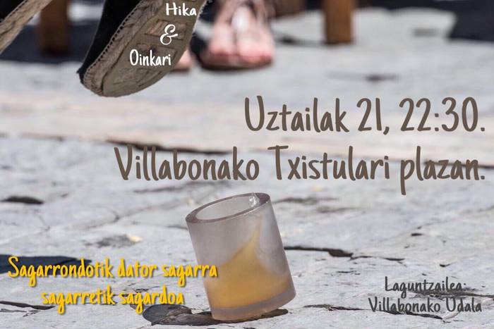 Oinkari eta Hikaren Sagartu emanaldia, Villabonan