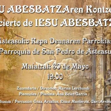 IESU Abesbatzak kontzertua eskainiko du larunbatean Asteasun