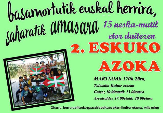 Basamortutik Euskal Herrira, Saharatik Amasara