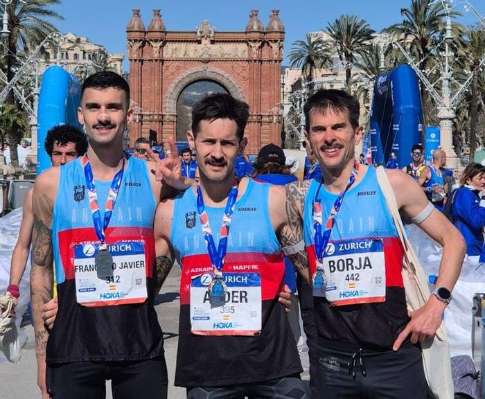 Zumeatarrako lasterkariak hirugarren geratu dira taldeka, Espainiako maratoi txapelketan