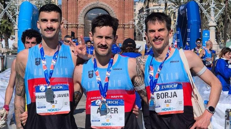 Zumeatarrako lasterkariak hirugarren geratu dira taldeka, Espainiako maratoi txapelketan