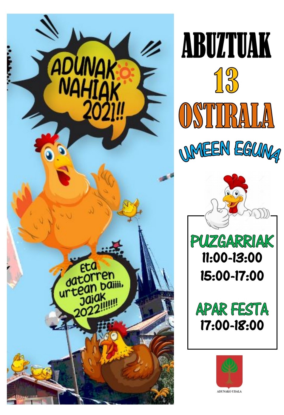 Haurren eguna antolatu dute Adunan