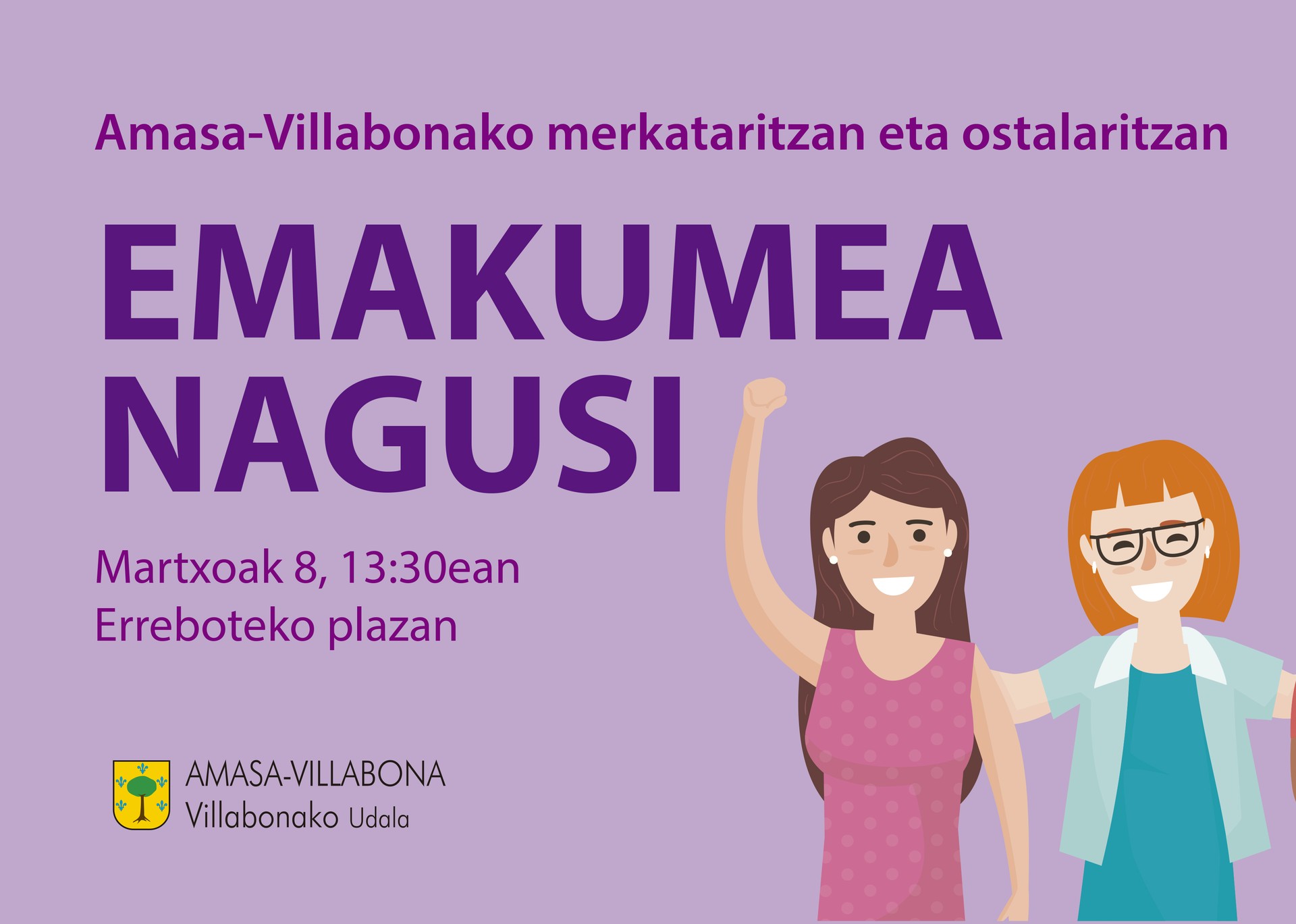 Udalak emakume merkatari eta ostalariak omenduko ditu martxoaren 8an