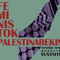 Palestinaren aldeko elkarretaratzea, Euskal Herriko Mugimendu Feministak deituta
