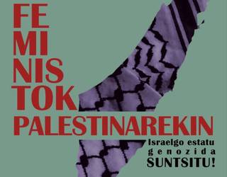 Palestinaren aldeko elkarretaratzea, Euskal Herriko Mugimendu Feministak deituta