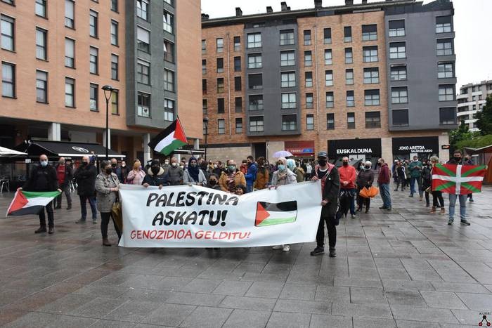 Palestinari elkartasuna adierazteko elkarretaratzea egingo da asteazkenean, arratsaldeko 19:00tan