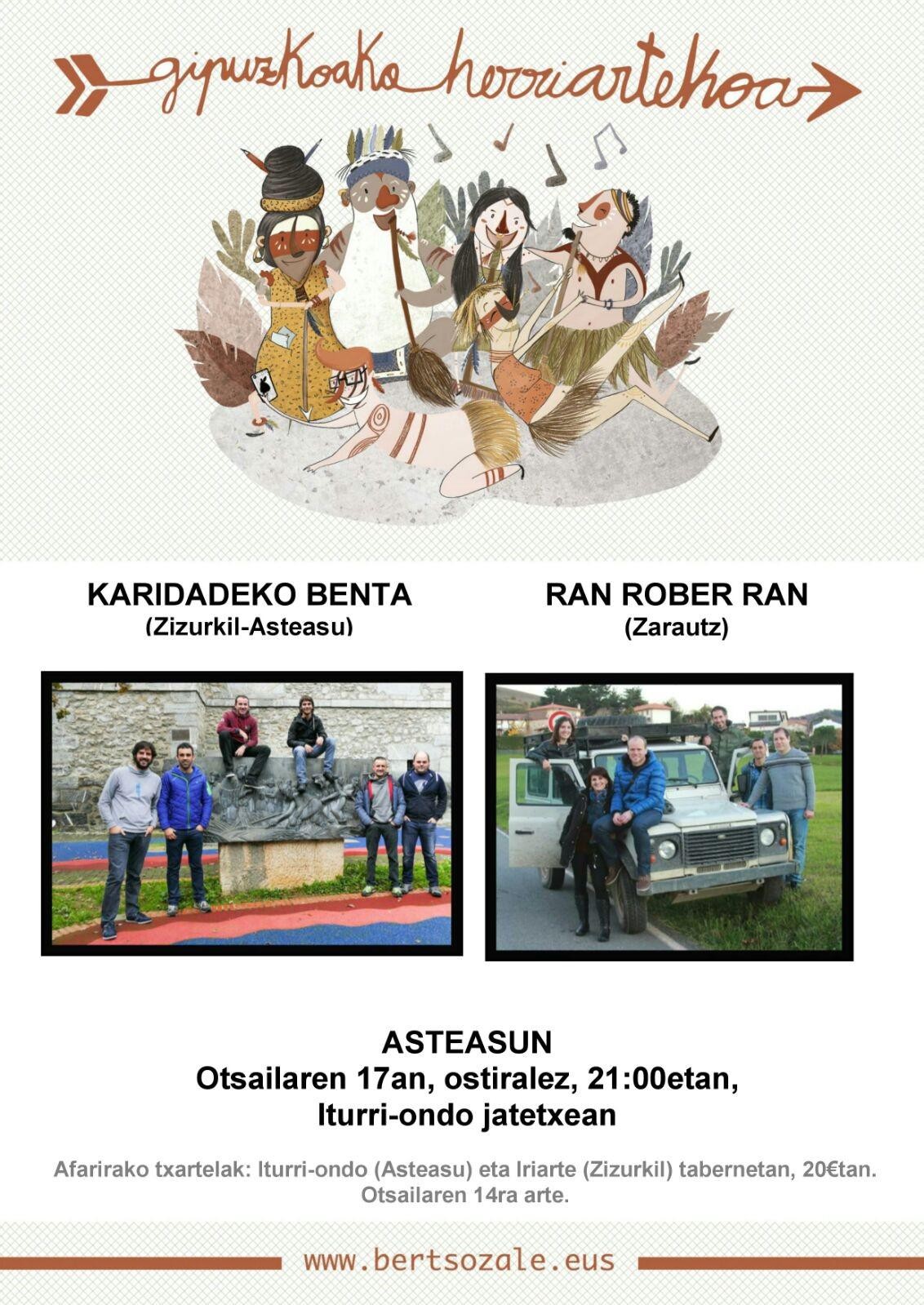 Karidadeko Benta taldearen lehen saioa, ostiralean