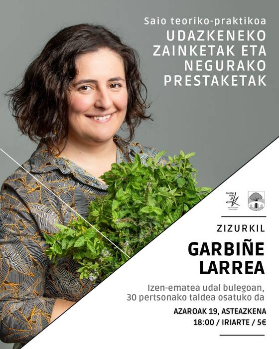 Sendabelar tailerra Garbiñe Larrearekin