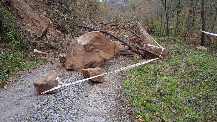 Euriteek harri handien erorketak eta luizia eragin dituzte Leitzarango 5-6 kilometro artean