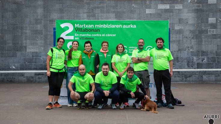Minbiziaren Aurka Gipuzkoan elkarteak bere 2. Mendi Martxa ospatu zuen atzo Villabonan