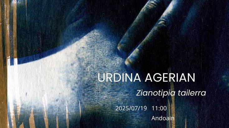 Urdina agerian, zianotipia tailerra