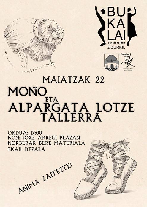 Maiatza saltsan: Moño eta alpargata tailerra