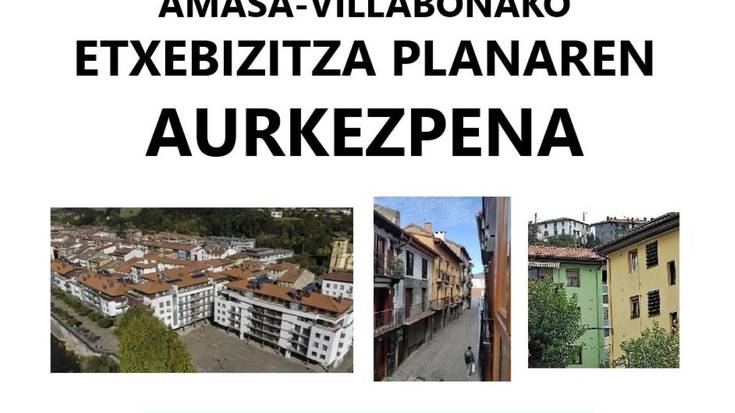 Asteazkenean Amasa-Villabonako Etxebizitza Planaren aurkezpena