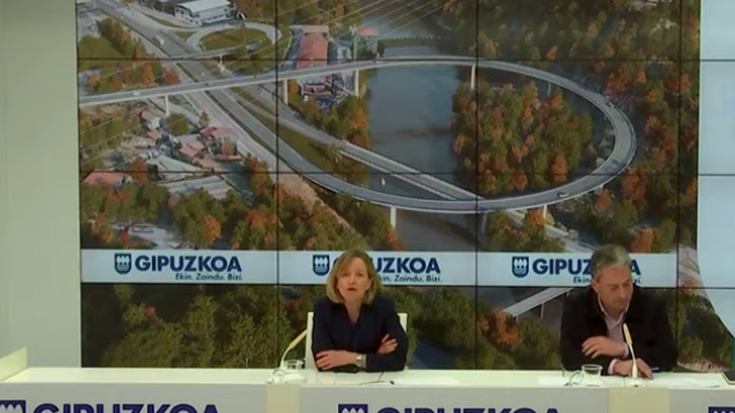 N1 eta A15 errepideen arteko lotune berria aurkeztu du Gipuzkoako Foru Aldundiak