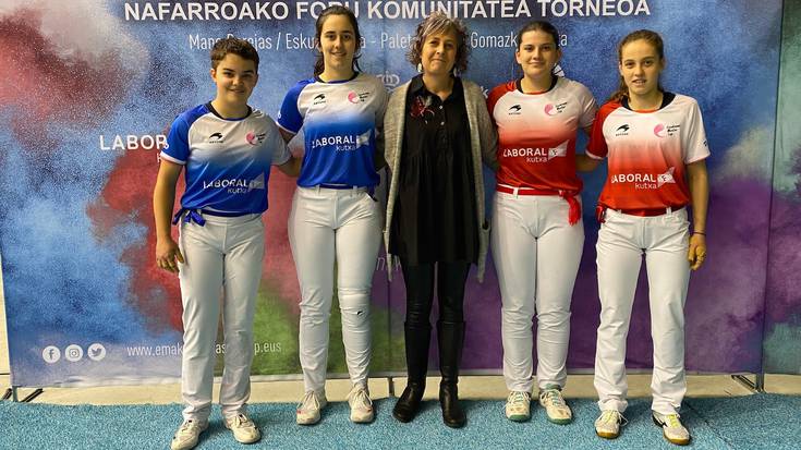 Nafarroako Emakumezkoen Esku-pilota Txapelketa garaipenarekin hasi du Mendizabalek