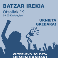 Greba prestatzeko bilera Urnietan