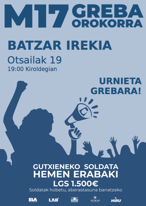 Greba prestatzeko bilera Urnietan