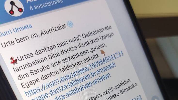 Aiztondoko, Urnietako eta Andoaingo albisteak jasotzeko Telegram kanaletara batu zaitez