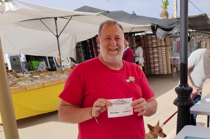 Sindicato Andaluz de Trabajadoreseko kideen hitzaldia Urnietan