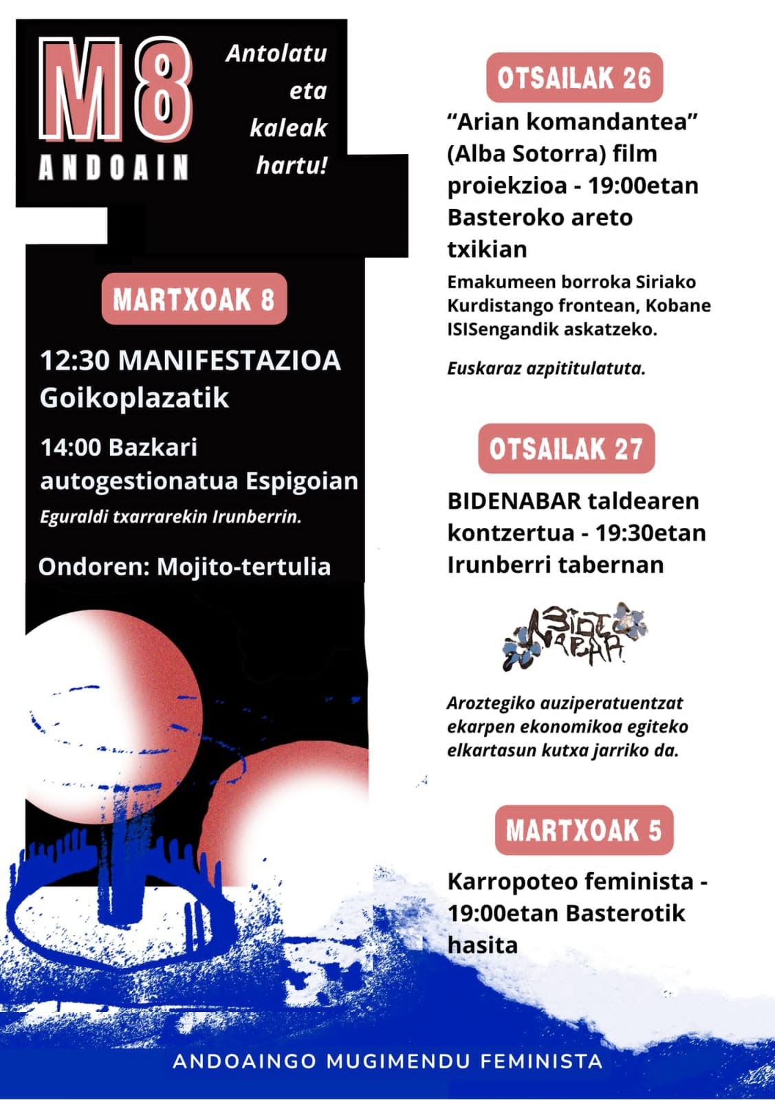 Antolatu eta kaleak hartu!