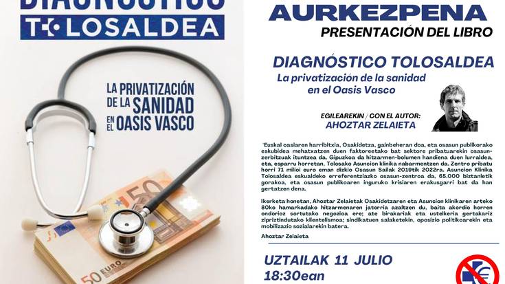 Tolosaldeko osasungintza aztergai duen liburuaren aurkezpena