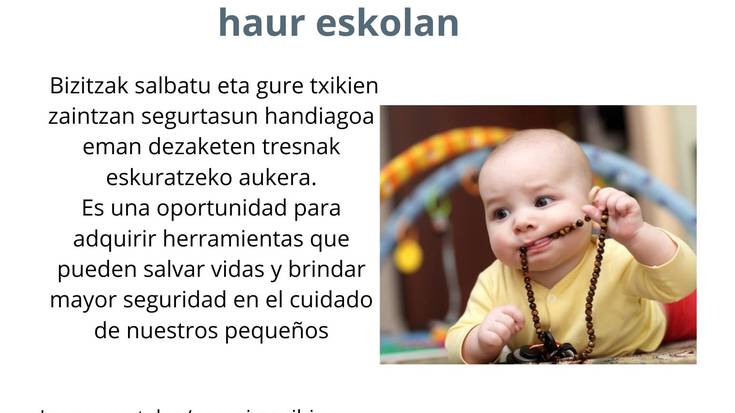 "Lehen sorospenak haurrekin" formakuntza