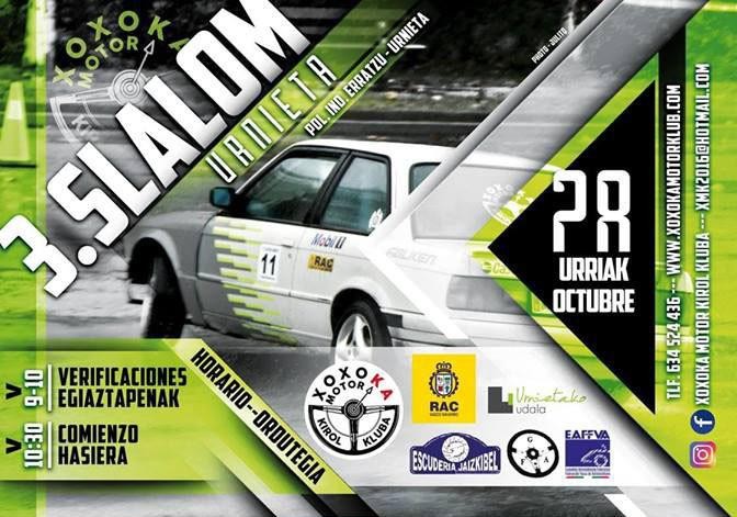 Autoen slaloma ospatuko da igandean Urnietan
