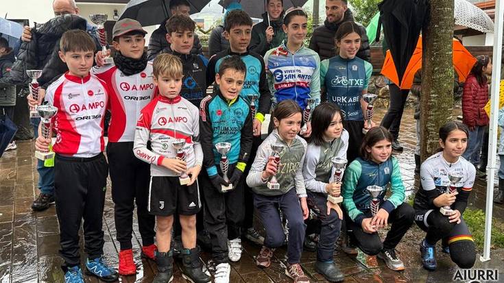 Euripean eta lokatz artean ospatu da Asteasuko eskolarteko MTB proba