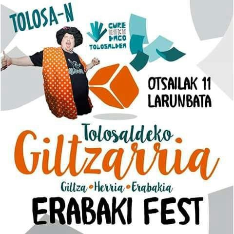 Erabaki fest, egun osoko festa bihar Tolosaldeko Giltzarriak antolatuta