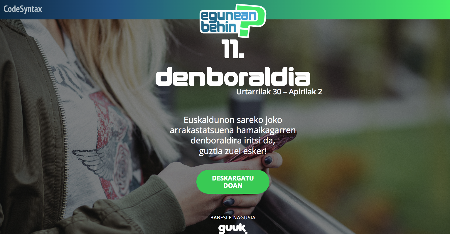 Egunean Behin lehiaketaren 11. denboraldia abiatu da