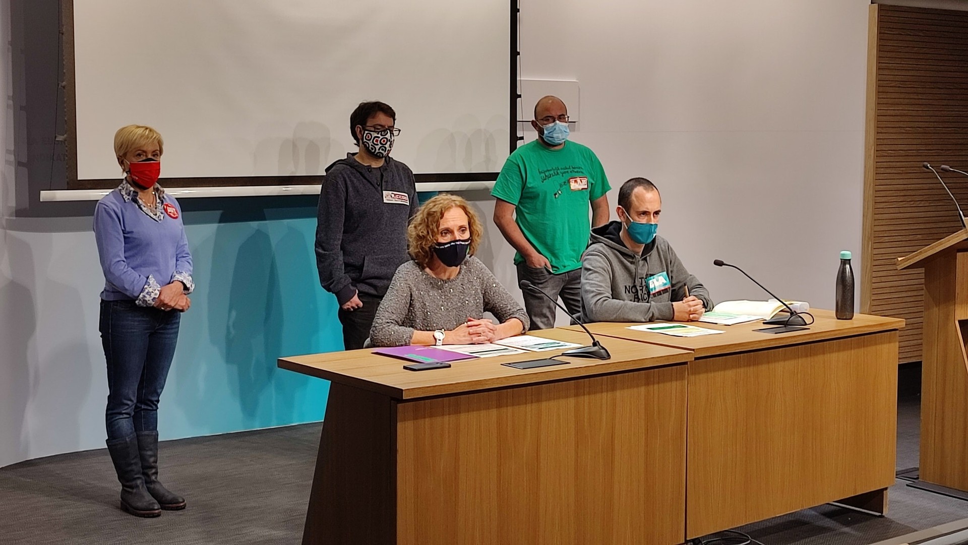 ELA, SATSE, LAB, CCOO eta UGTk manifestazioak deitu dituzte urtarrilaren 23an EAEko hiriburuetan, Osakidetzaren egoera larria salatzeko