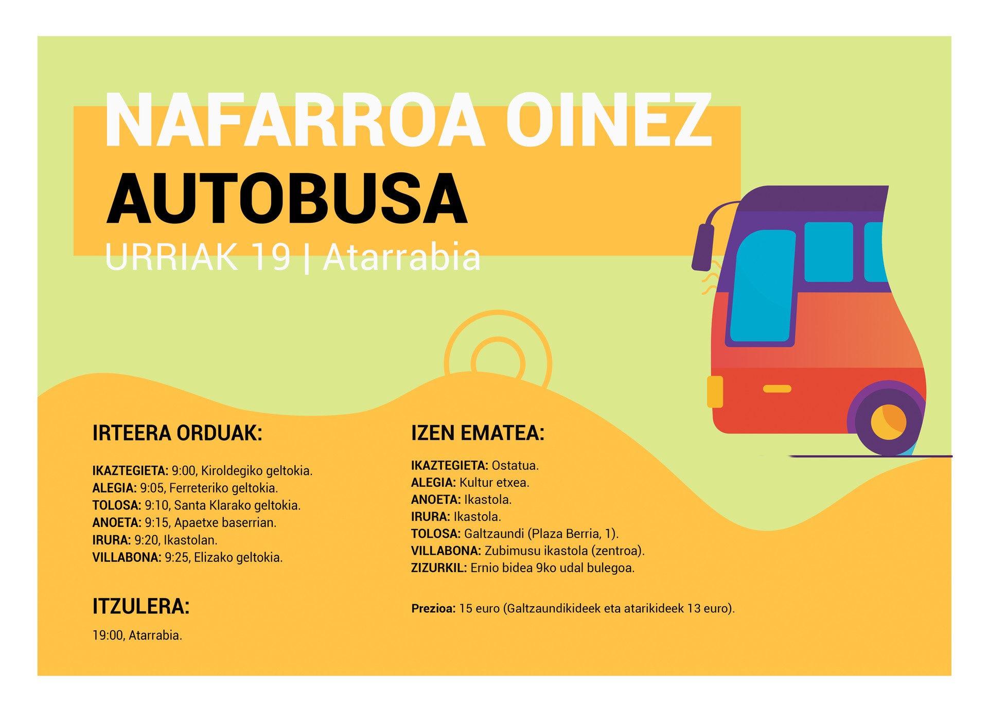 Gerturatu Nafarroa Oinezera autobusez Tolosaldetik