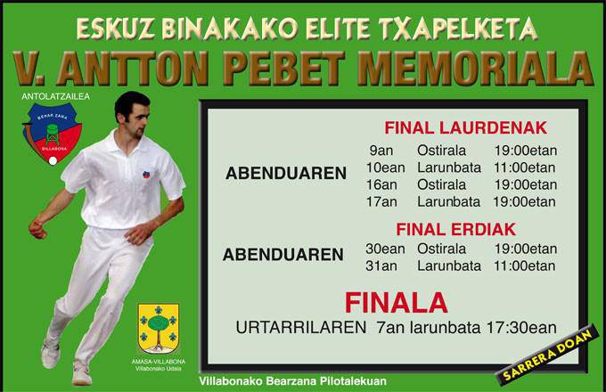 Hastear da V. Antton Pebet Memoriala