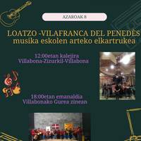 Loatzo Musika Eskola eta Villafranca de Penedeseko musikarien kalejira